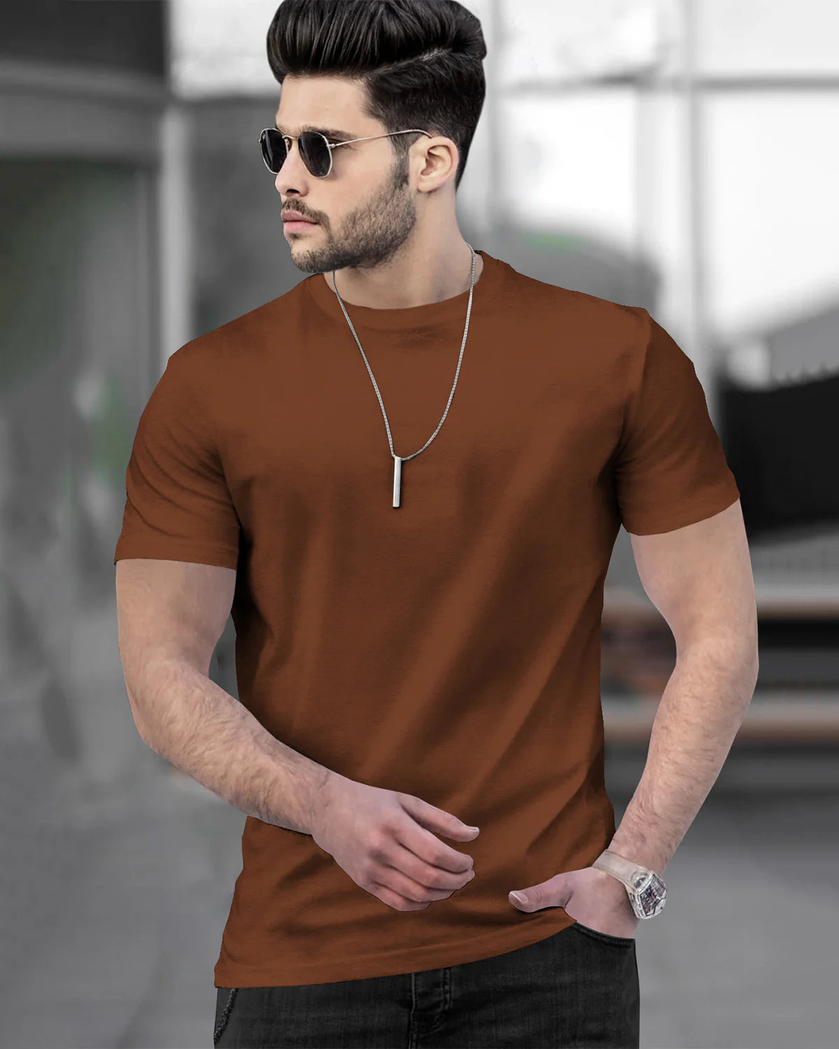 Brown Basic T-Shirt