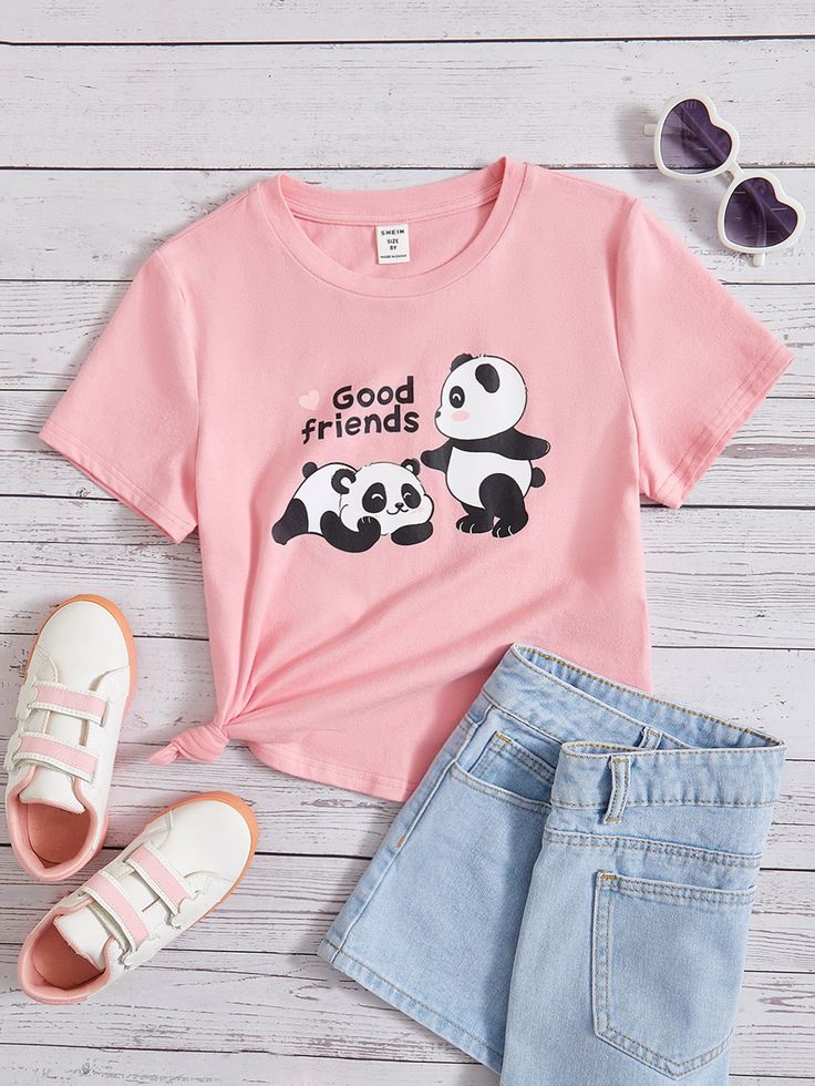 Women’s Cute Panda Graphic T-Shirt