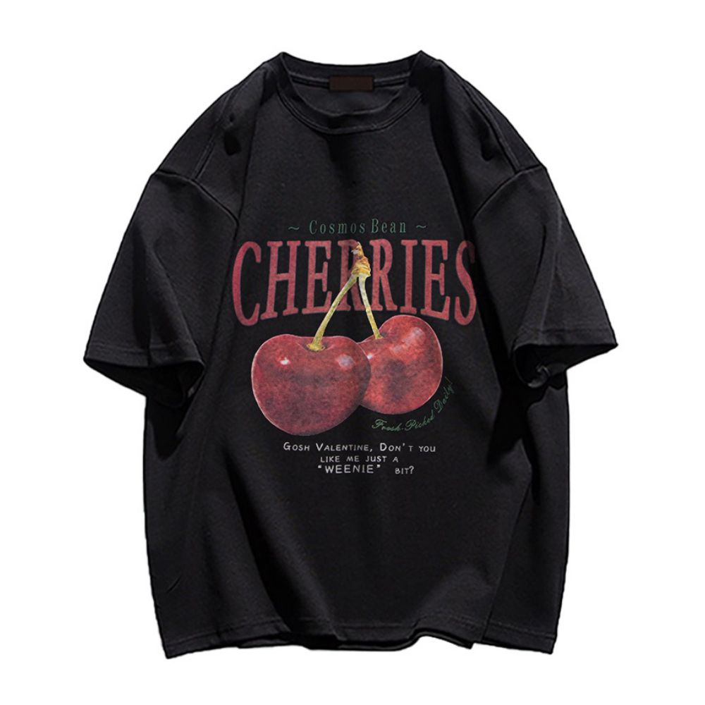 Cherry Graphic Oversized T-Shirt