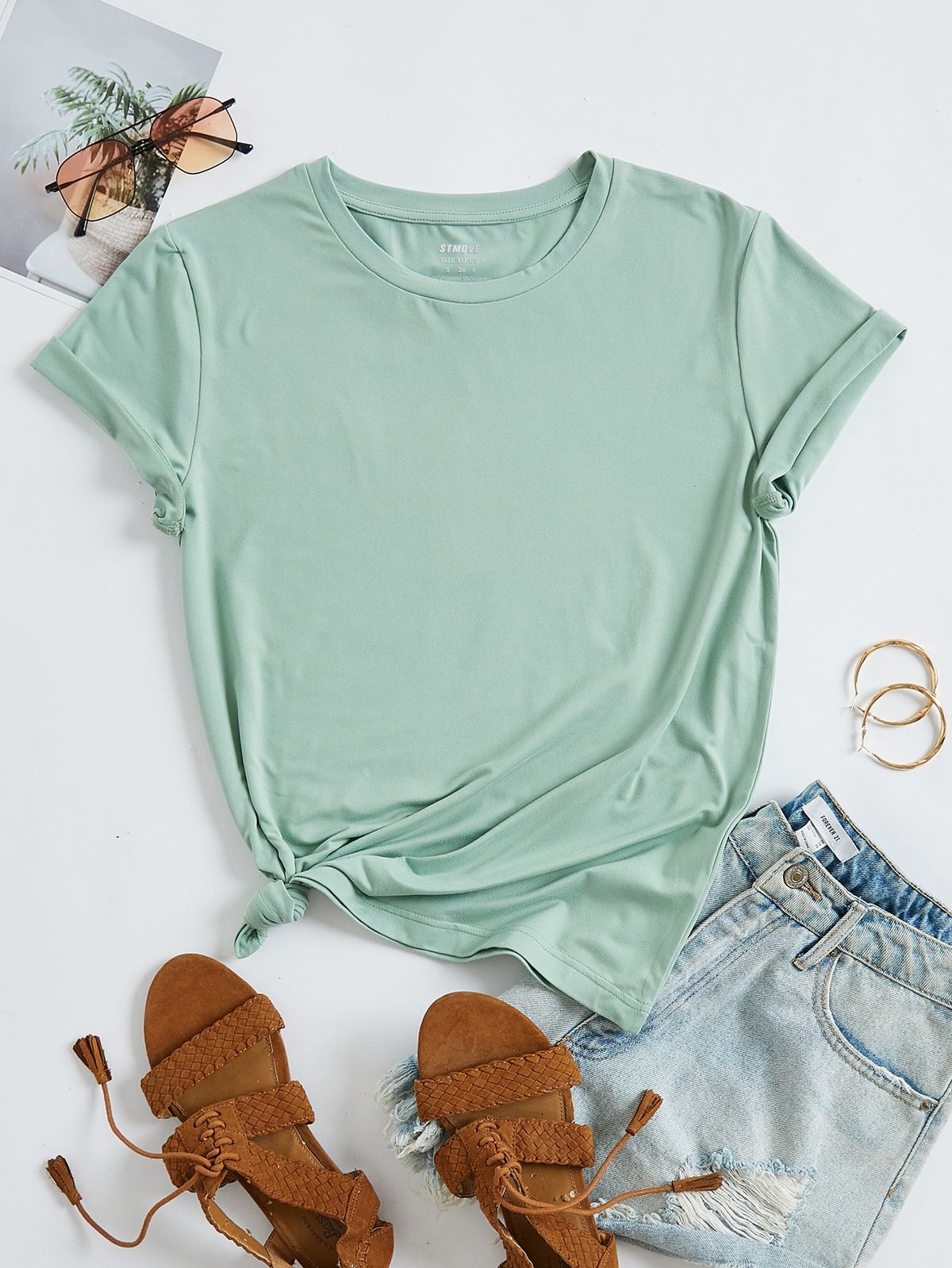 Women’s Light Blue Basic T-Shirt