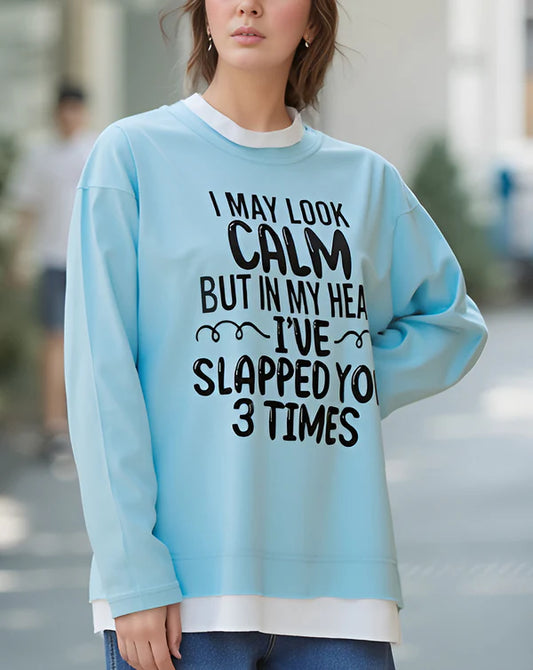 Purple Quote Full Sleeve T-Shirt