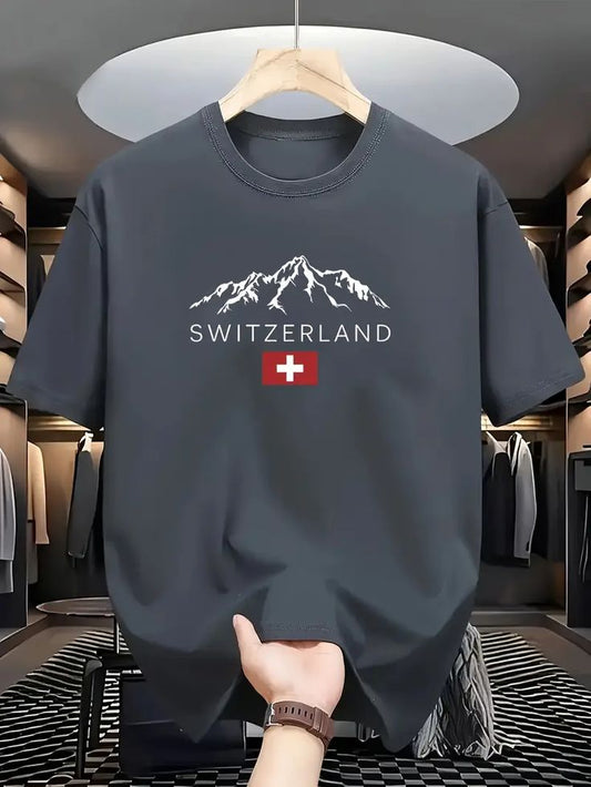 Switzerland Mountain Graphic T-Shirt
