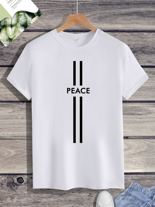 Vertical Text Graphic T-Shirt