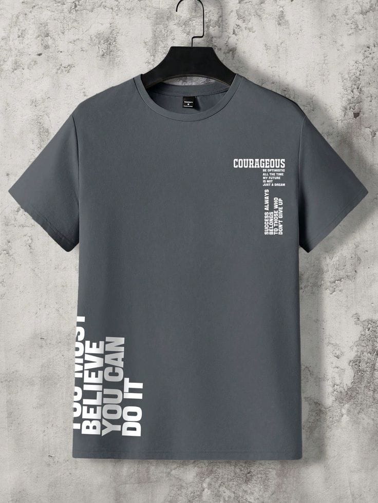 Courageous Motivational Graphic Tee – Beige Unisex T-Shirt