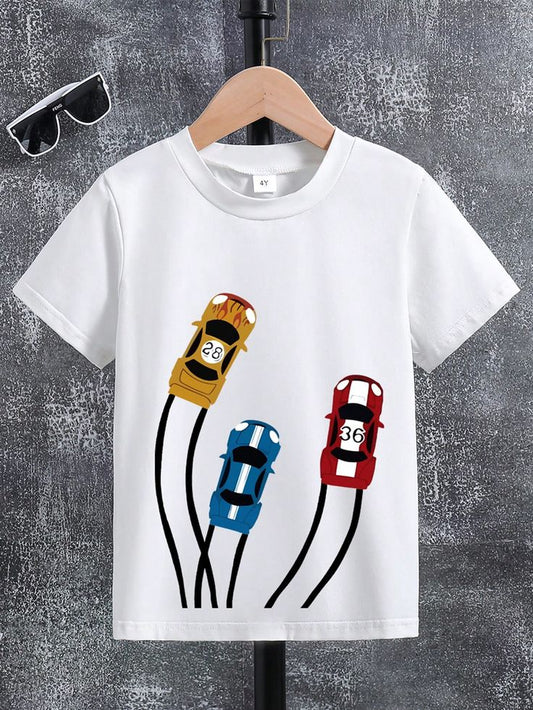 Kids Racing Cars Graphic Tee