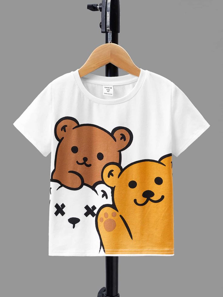 Kids Bear Friends Colorblock Tee