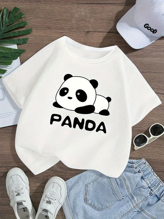 Kids Panda Graphic Raglan Tee