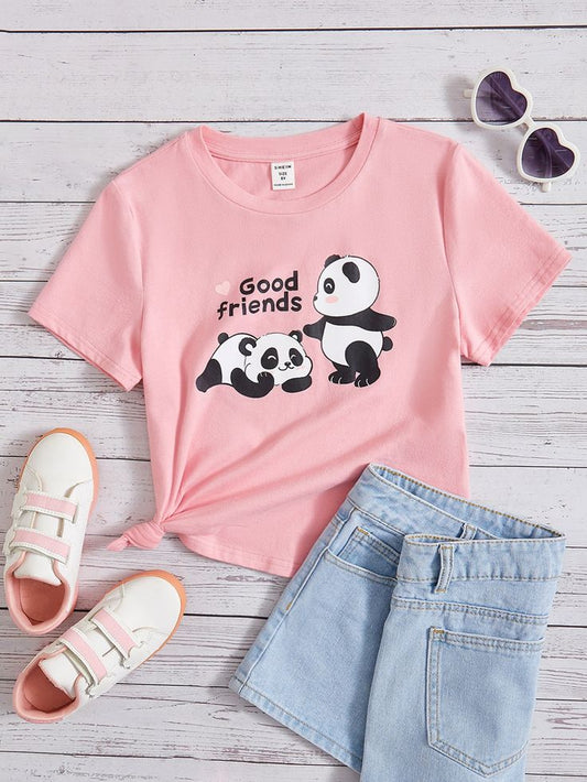 Women’s Cute Panda Graphic T-Shirt