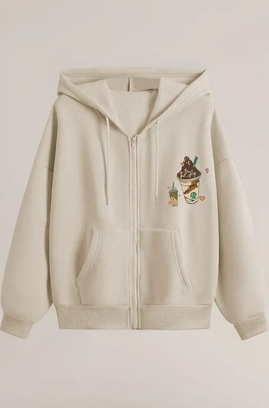 Minimal Flower Hoodie