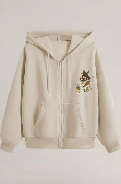 Minimal Flower Hoodie