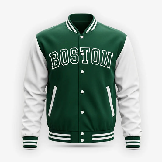 Green Boston Varsity Jacket