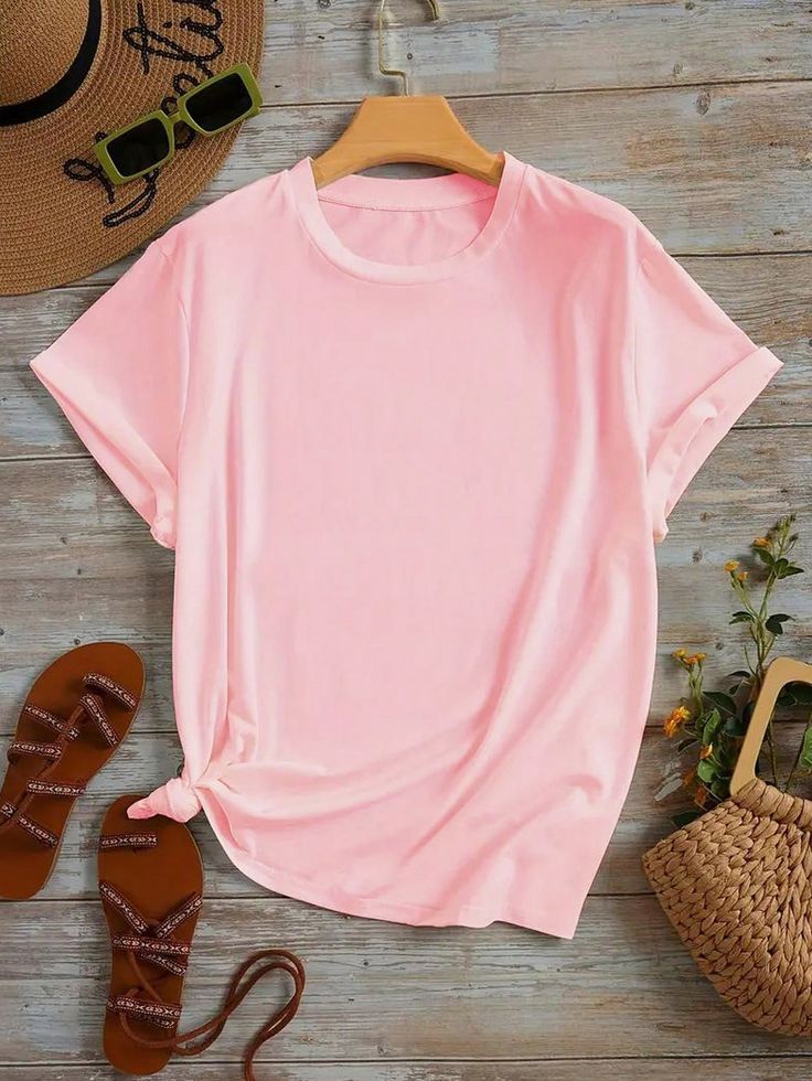 Women’s Light Blue Basic T-Shirt