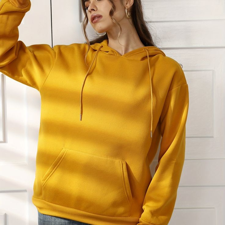 Solid Color Soft Fleece Hoodie
