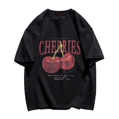 Cherry Graphic Oversized T-Shirt