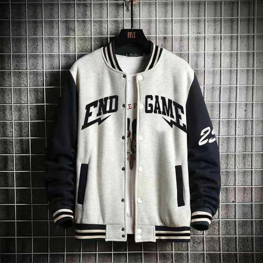 Grey Game Day Varsity Jacket